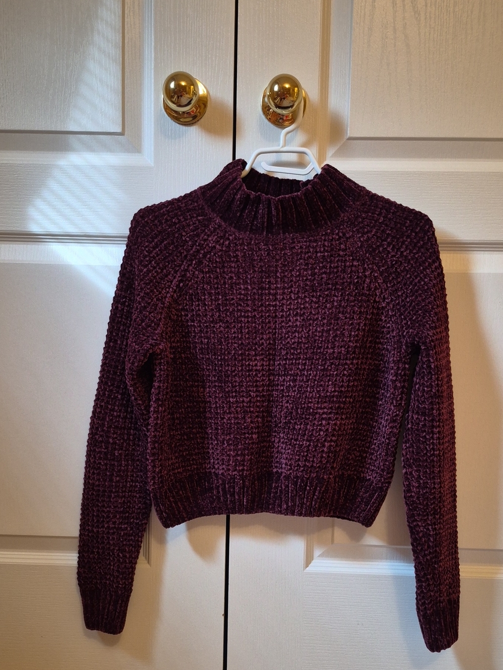 H&M Plum Chunky Turtleneck Sweater